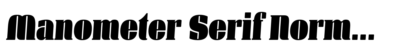 Manometer Serif Normal Oblique